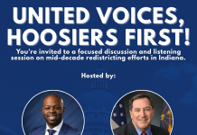 REMINDER: BURTON TO HOST “UNITED VOICES, HOOSIERS FIRST!” REDISTRICTING TOWN HALL AND LISTENING SESSION